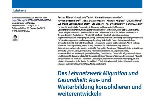 Das Lehrnetzwerk Migration und Gesundheit: Aus- und Weiterbildung konsolidieren und weiterentwickeln